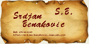 Srđan Benaković vizit kartica